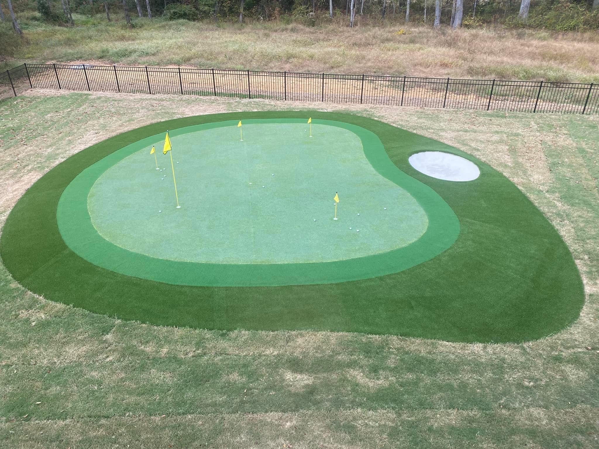 What are the best practice nets or synthetic turf options for indoor golf training?