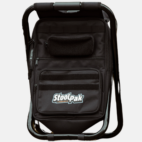 Black StoolPak seat and cooler backpack