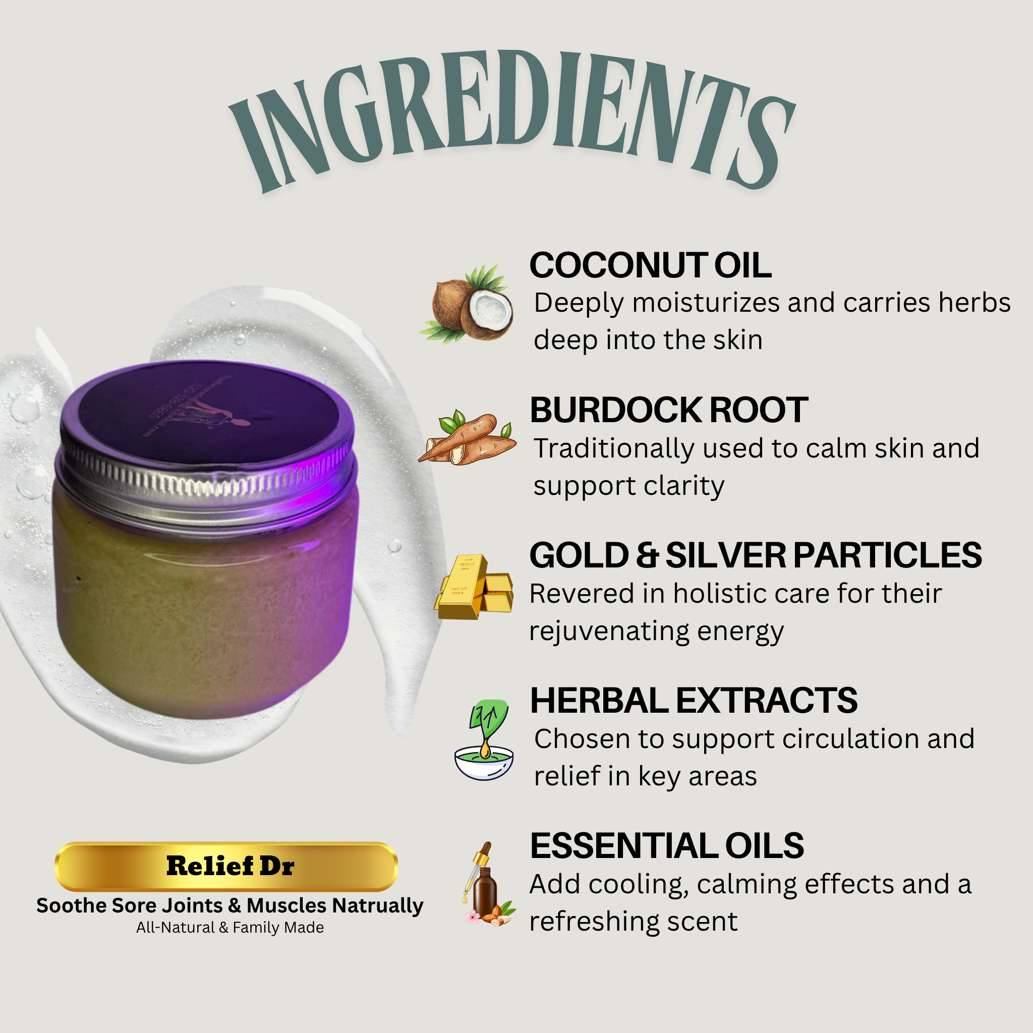 Product packaging with ingredients listed on a white background