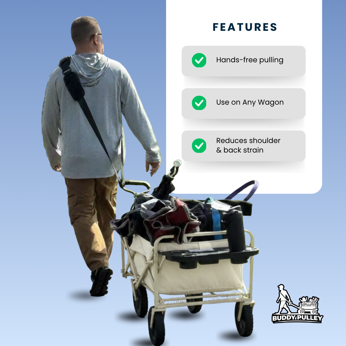 Buddy Pulley - "Turn Your Wagon Into Hands-Free Power"