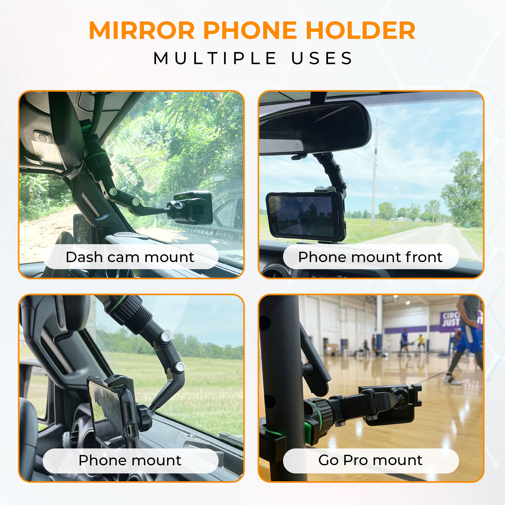 Phone Mount, Dash Cam Mount, Universal Action Sports Camera Mount