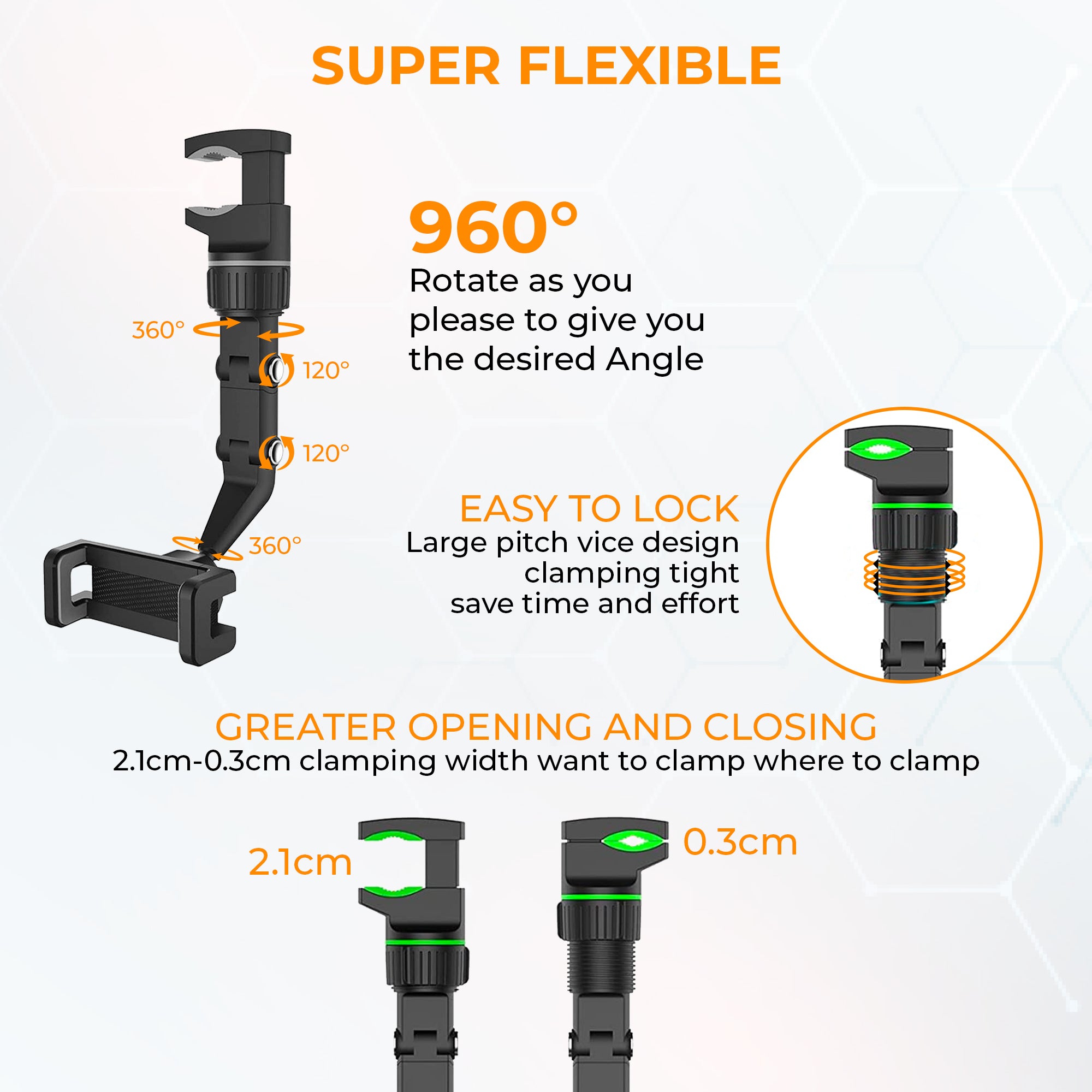 Phone Mount, Dash Cam Mount, Universal Action Sports Camera Mount